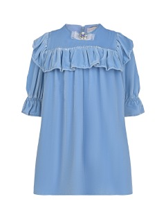Бархатное платье голубого цвета Eirene детское