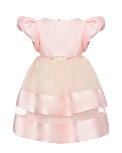 Платье с короткими рукавами, розовое Miss Blumarine