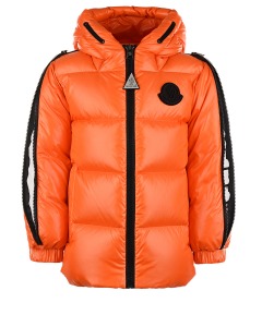 Оранжевая куртка-пуховик Moncler детская
