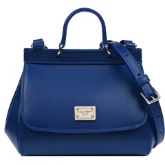 Синяя кожаная сумка, 12х17х8 см Dolce&Gabbana детская