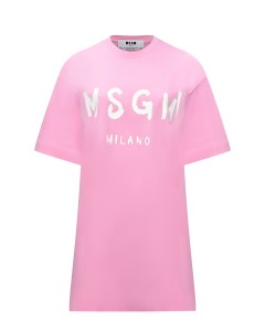 Платье-футболка, розовое MSGM