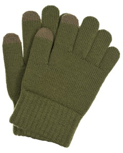 Зеленые перчатки из шерсти Touch Screen Norveg детские