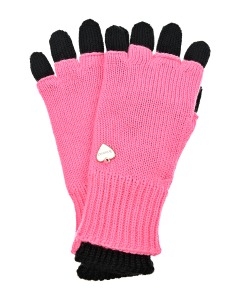 Черно-розовые перчатки 2в1 Il Trenino детское