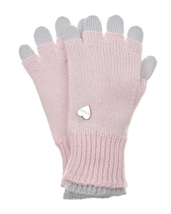 Серо-розовые перчатки 2в1 Il Trenino детское