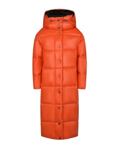Оранжевое стеганое пальто-пуховик Naumi детское