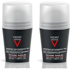 Vichy Комплект Дезодорант - шарик 48 часов для чувствительной кожи, 2 шт. по 50 мл (Vichy, Vichy Homme)