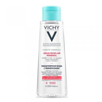 Vichy Мицеллярная вода с минералами для очищения чувствительной кожи, 200 мл (Vichy, Purete Thermal)