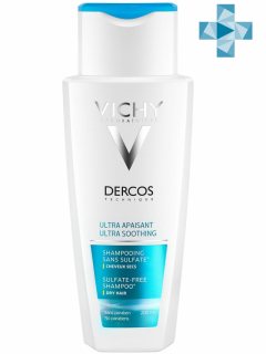 Vichy Шампунь успокаивающий для чувствительной кожи головы, для сухих волос, 200 мл (Vichy, Dercos)
