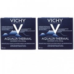 Vichy Комплект Аквалия Термаль Ночной Спа-ритуал крем-гель, 2 шт. по 75 мл (Vichy, Aqualia Thermal)