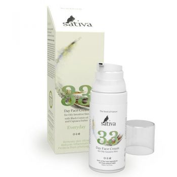 Sativa Крем для лица дневной №33 для жирного чувствительного типа кожи  50 мл (Sativa, Every Day)