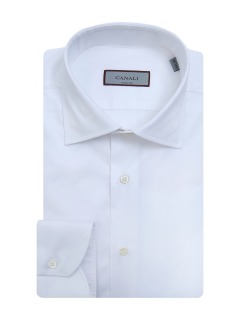 Базовая белая рубашка из хлопкового твила