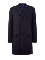Классическое однобортное пальто из плотной шерсти