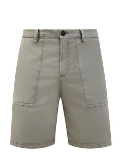 Хлопковые шорты удлиненного кроя с макро-карманами