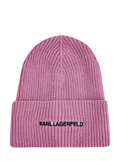 Теплая шапка из коллекции K/Essential с вышивкой на отвороте