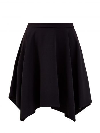 Асимметричная юбка-мини с прорезными карманами