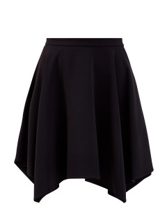 Асимметричная юбка-мини с прорезными карманами