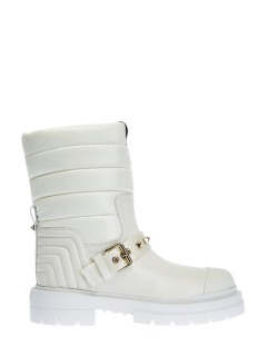 Белые ботинки Rockstud из мягкой кожи с литым декором