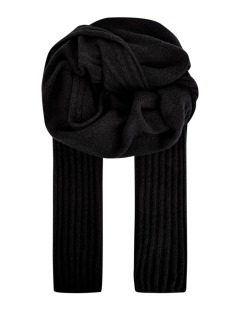 Длинный шарф из шерстяной пряжи фактурной вязки