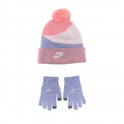 Шапка и перчатки Nike Heather Block Pom Beanie Set
