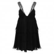 Шелковое мини-платье с оборками Tom Ford
