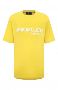 Хлопковая футболка Moncler Grenoble